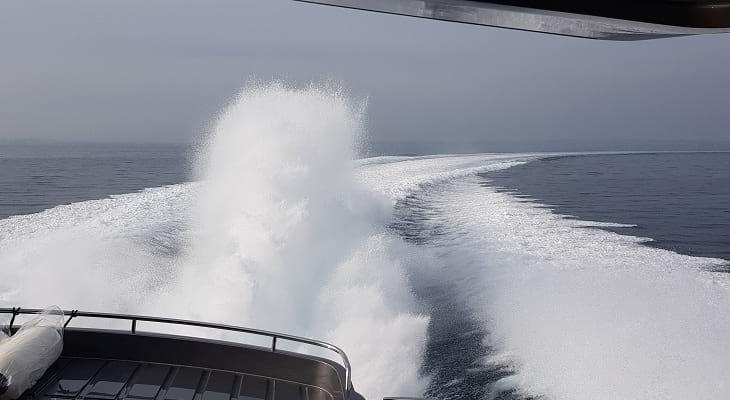 Sea trial yacht